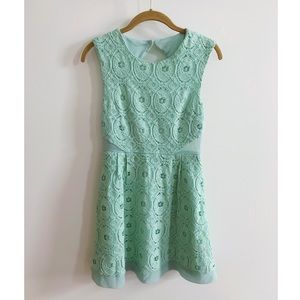 Kimchi Blue seafoam keyhole cutout lace dress